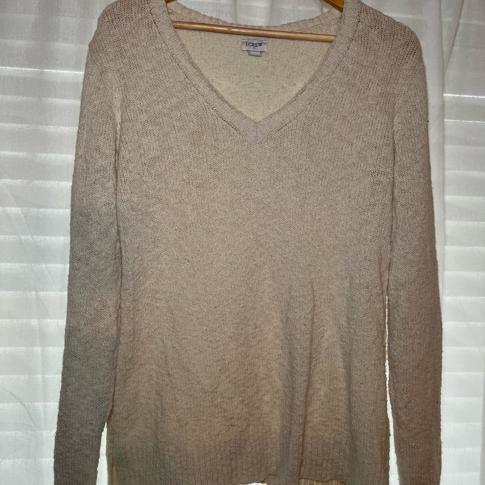 J. Crew Women's Cream V-Neck Sweater